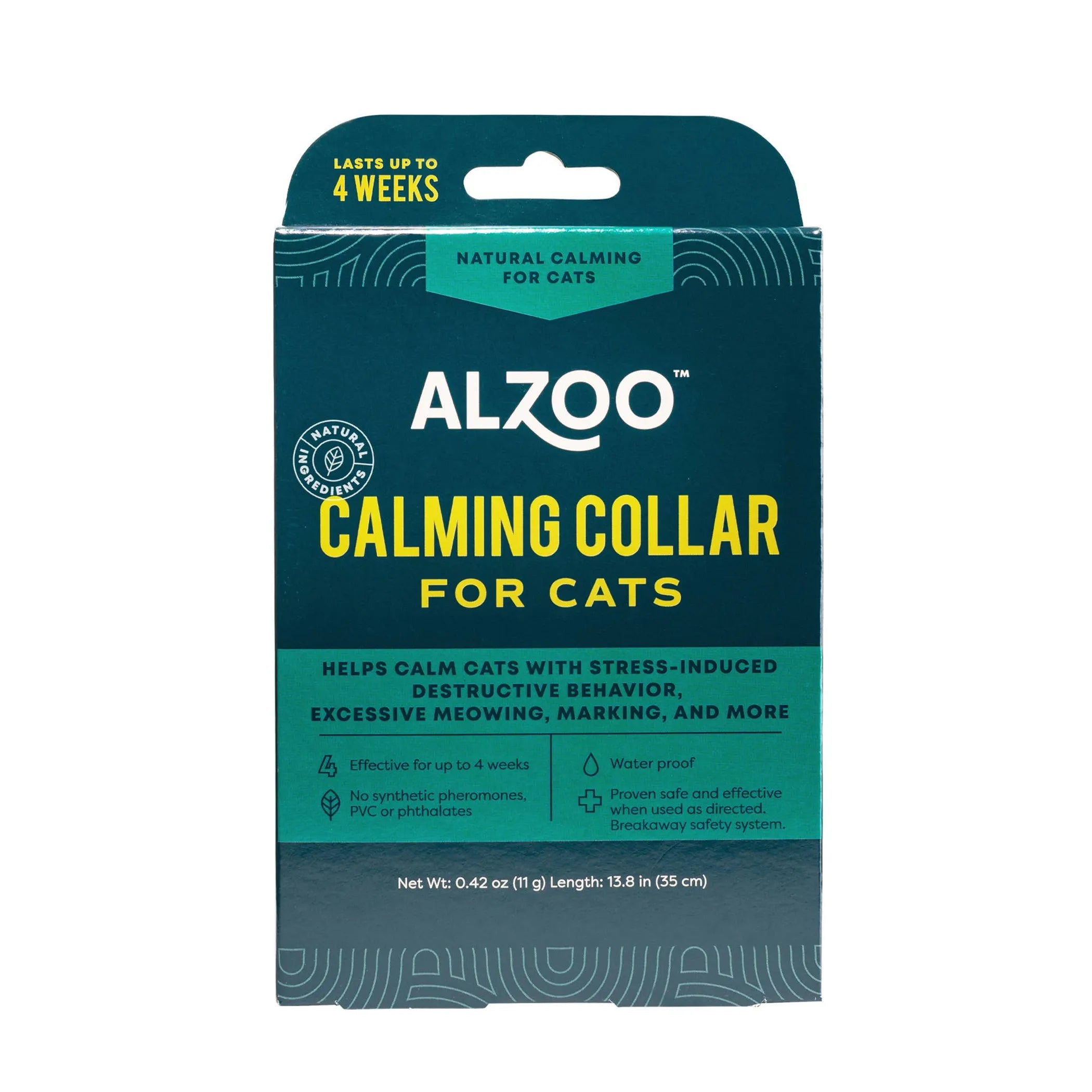 Natural Plant-Based Calming Collar for Cats packaging detail | CalmPaws
