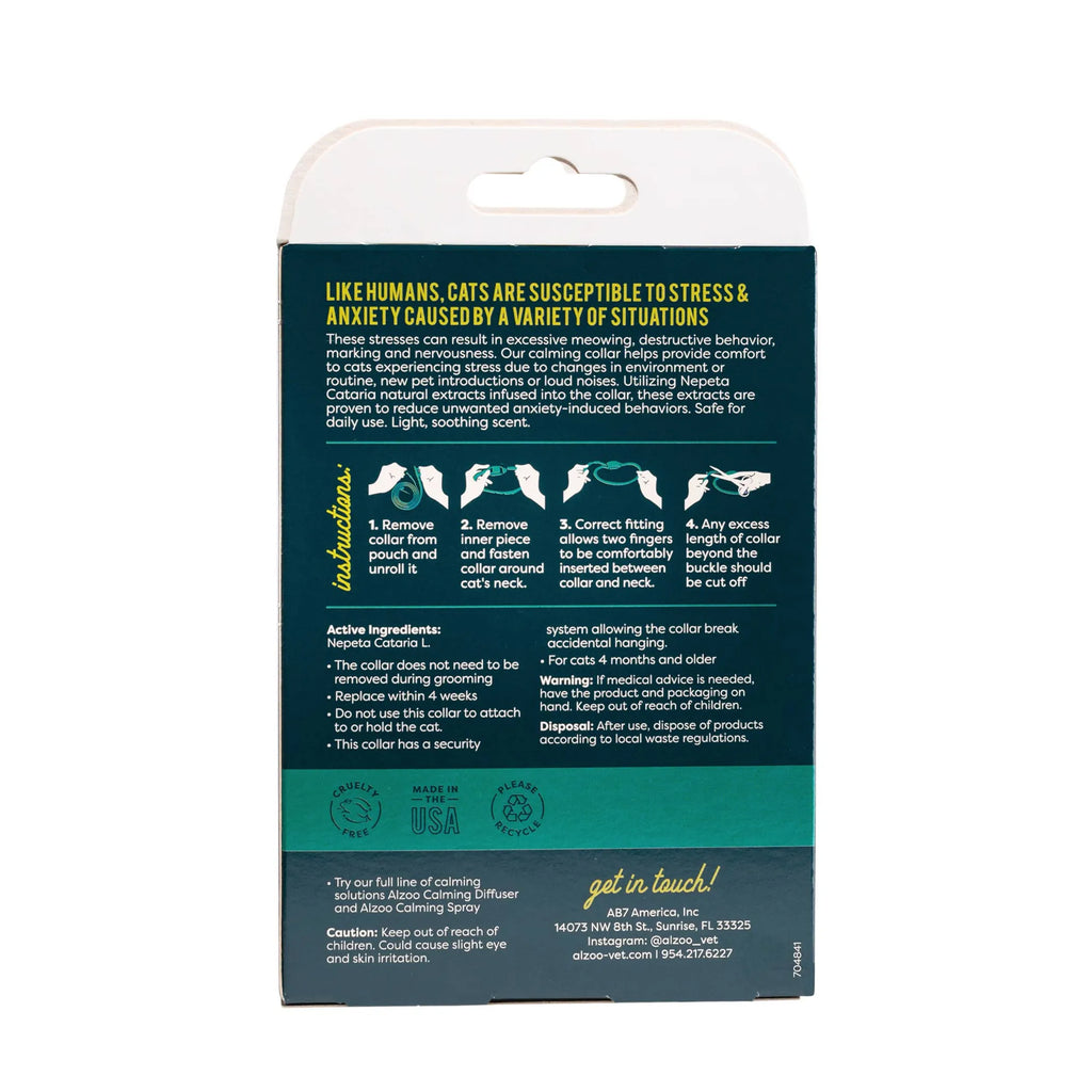 Natural Plant-Based Calming Collar for Cats side view | CalmPaws