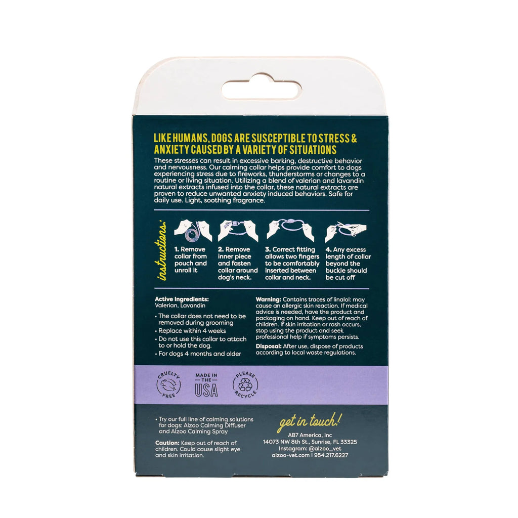 Natural Plant-Based Calming Collar for Dogs back view | CalmPaws