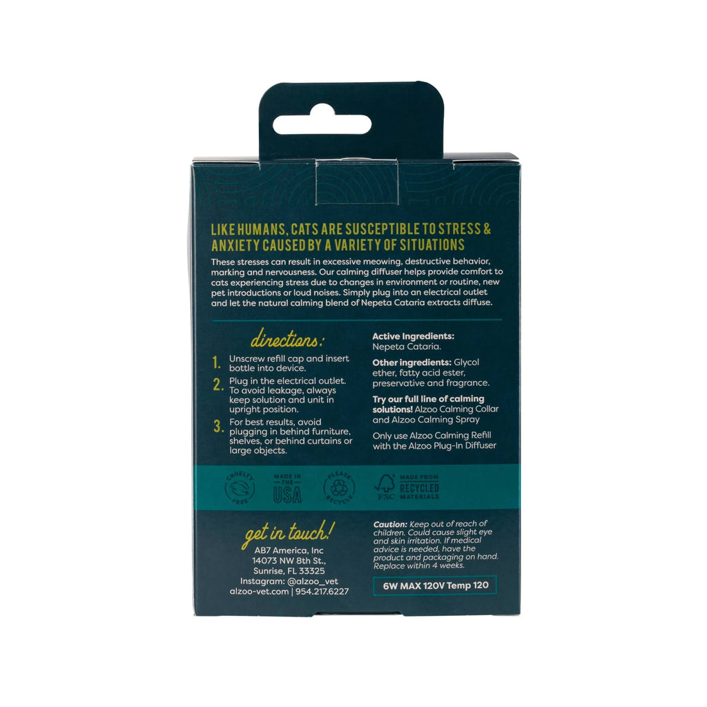 Plant-Based Calming Diffuser Plug-In Kit for Cats back view | CalmPaws