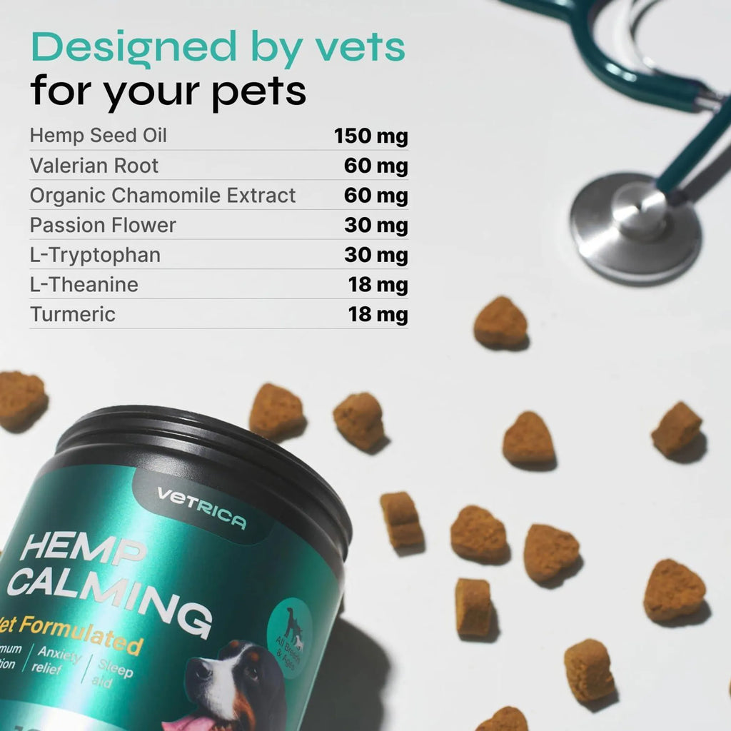 Hemp Calming Chews for High-Anxiety Dogs - Beef Flavor side view | CalmPaws