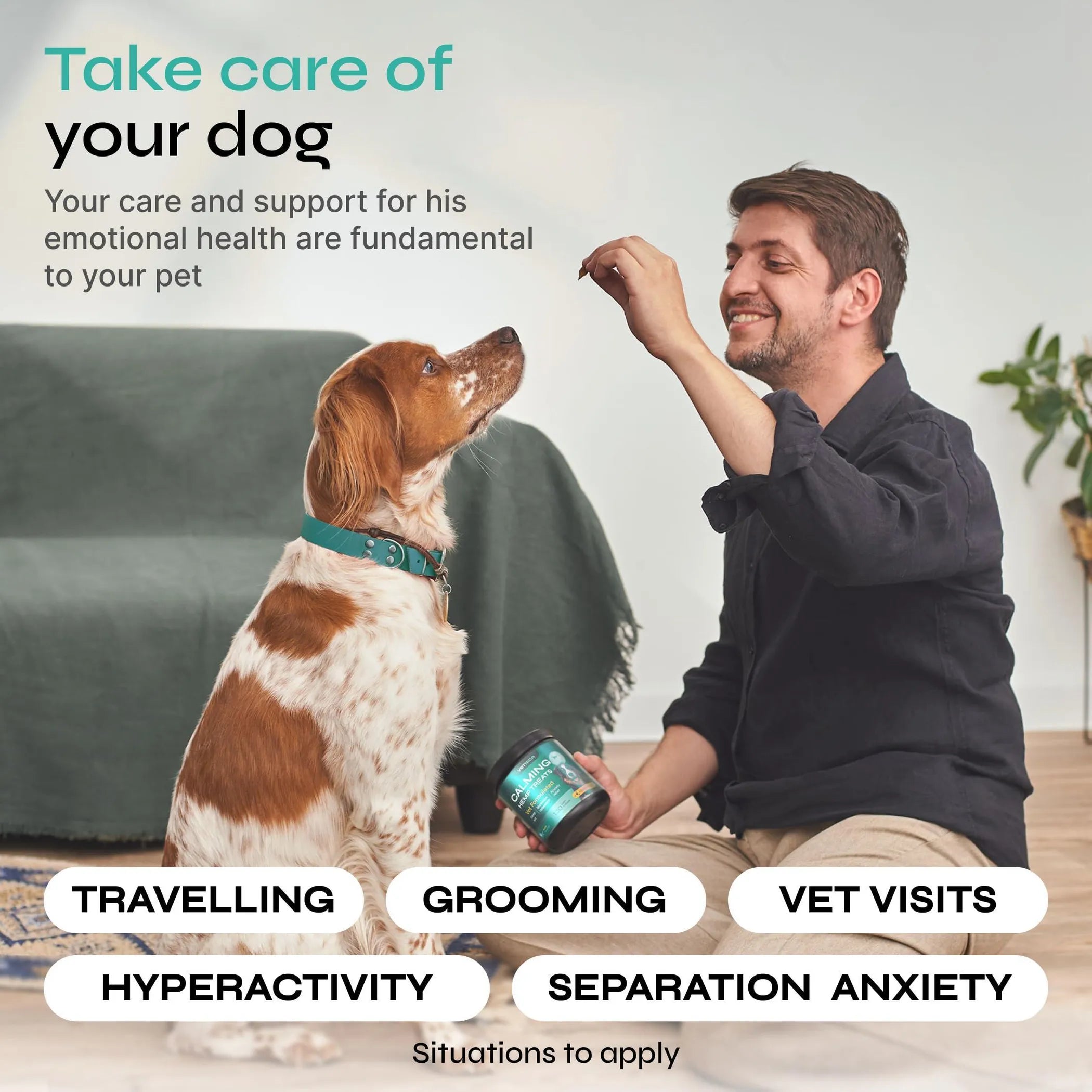 Duck Flavor Hemp Calming Chews for Dogs - Premium Formula side view | CalmPaws