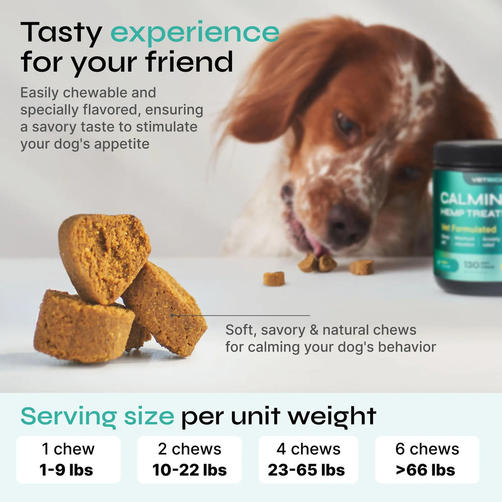Duck Flavor Hemp Calming Chews for Dogs - Premium Formula label close-up | CalmPaws