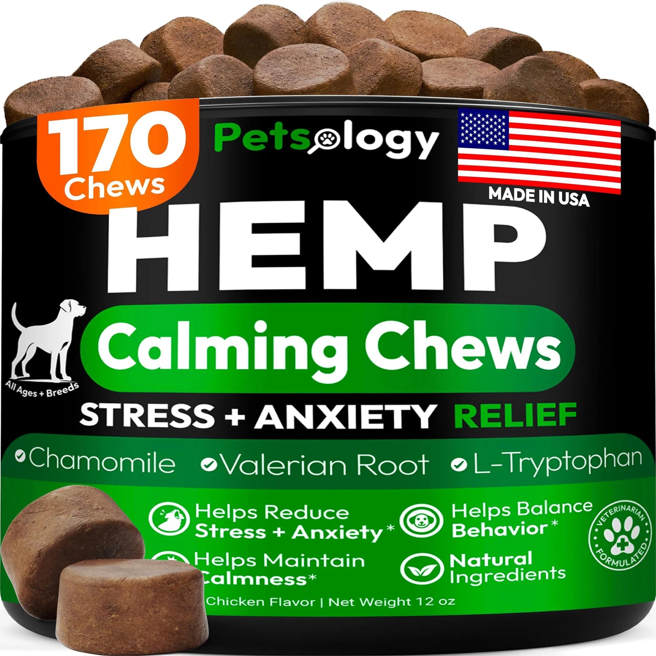 Hemp Calming Chews for Dogs - Natural Anxiety Relief | CalmPaws